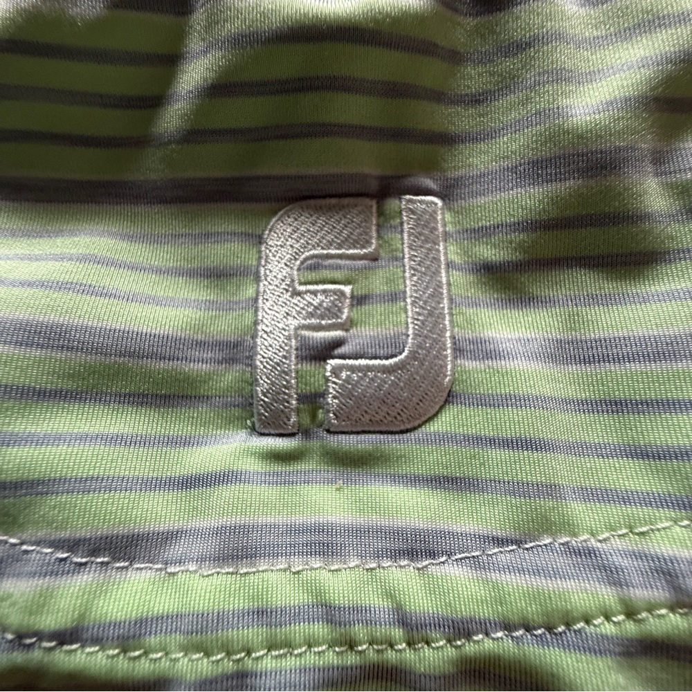FootJoy Green and Purple Striped Performance Polo Shirt XXL - Picture 5 of 8